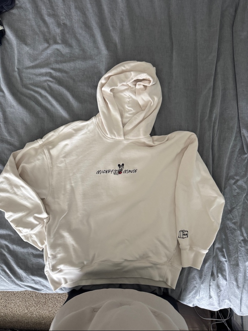 Disney Cream Mickey Mouse Pullover Hoodie